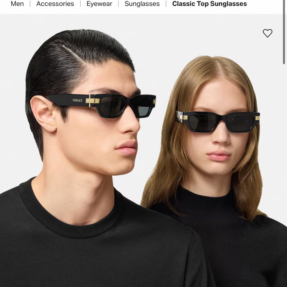 Versace Black and White top Sunglasses - Picture 5 of 5